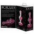 Icicles No. 75 - hartvormig glazen anale dildo (roze)