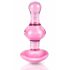 Icicles No. 75 - hartvormig glazen anale dildo (roze)