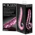 Icicles No. 24 - geribbelde glazen dildo (roze)