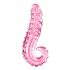 Icicles No. 24 - geribbelde glazen dildo (roze)