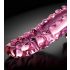 Icicles No. 24 - geribbelde glazen dildo (roze)