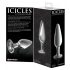 Icicles Nr. 26 - kegelvormige glazen anale dildo (doorzichtig)