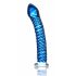 Icicles Nr. 29 - blauwe spiraalvormige glazen dildo