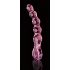 Icicles No. 43 - parel hartvormige glazen dildo (roze)