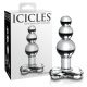 Icicles Nr. 47 - drievoudige glaskrale anale dildo (transparant)