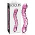 Icicles No. 55 - dubbelzijdige G-spot glazen dildo (roze)