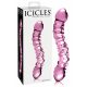 Icicles No. 55 - tweezijdige, G-spot glazen dildo (roze)