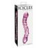 Icicles No. 55 - tweezijdige, G-spot glazen dildo (roze)