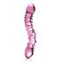 Icicles No. 55 - dubbelzijdige G-spot glazen dildo (roze)