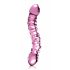 Icicles No. 55 - tweezijdige, G-spot glazen dildo (roze)