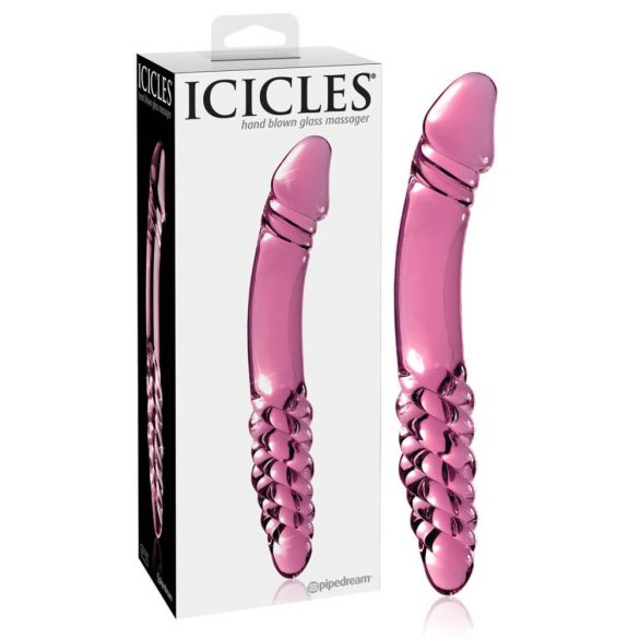 Icicles No. 57 - glazen dubbelzijdige dildo (roze)