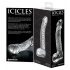 Icicles No. 61 - glazen dildo met balzak (doorzichtig)