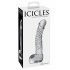 Icicles No. 61 - glazen dildo met balzak (doorzichtig)