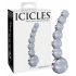 Icicles No. 66 - gebogen, knobbelige, glazen dildo (transparant)