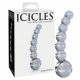 Icicles No. 66 - gebogen, knobbelige, glazen dildo (transparant)