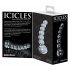 Icicles No. 66 - gebogen, knobbelige, glazen dildo (transparant)