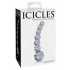 Icicles No. 66 - gebogen, knobbelige, glazen dildo (transparant)