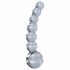 Icicles No. 66 - gebogen, knobbelige, glazen dildo (transparant)