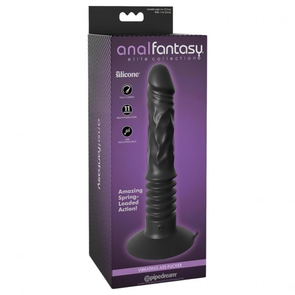 Analfantasy Ass Fucker - oplaadbare anale vibrator (zwart)