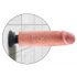 King Cock 10 - Bendable Suction Cup Vibrator (25cm) - Natural 