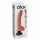 King Cock 9 - buigzame dildo met zuignap (26 cm) - natuur