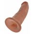 King Cock 9 - realistiese dildo met zuignap (23 cm) - donker natuur