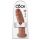 King Cock 10 - grote zuignap dildo (25cm) - donker naturel