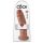 King Cock 10 - grote dildo met zuignap (25 cm) - donker natuurkleur