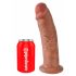 King Cock 10 - grote dildo met zuignap (25 cm) - donker natuurkleur