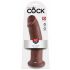 King Cock 10 - grote dildo met zuignap (25 cm) - bruin