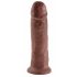 King Cock 10 - grote dildo met zuignap (25 cm) - bruin