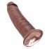 King Cock 10 - grote dildo met zuignap (25 cm) - bruin