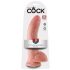 King Cock 9 - grote dildo met zuignap en ballen (23cm) - natuurlijk