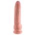 King Cock 9 - grote dildo met zuignap en ballen (23cm) - natuurlijk