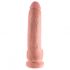 Koning Cock 9 - grote dildo met zuignap en ballen (23 cm) - naturel