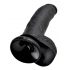 King Cock 9 - grote zuignap dildo met ballen (23 cm) - zwart