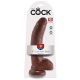 King Cock 9 bruine dildo met zuignap en testikels (23cm)