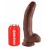 King Cock 9 bruine dildo met zuignap en testikels (23cm)