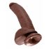 King Cock 9 bruine dildo met zuignap en testikels (23cm)