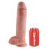 Koning Kuk 11 - grote zuignap dildo met ballen (28cm) - natuur