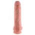 Koning Kuk 11 - grote zuignap dildo met ballen (28cm) - natuur