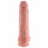 King Cock 11 - zuignap, met ballen dildo (28cm) - natuurlijke kleur