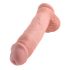 Koning Kuk 11 - grote zuignap dildo met ballen (28cm) - natuur