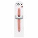 King Cock 12 Slim - levensechte dubbele dildo (31 cm) - naturel