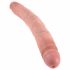 King Cock 12 Slim - levensechte dubbele dildo (31 cm) - naturel