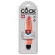 King Cock 6 Stiffy - waterdichte, realistische vibrator (15cm) - huidkleurig