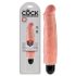 King Cock 7 Stiffy - waterdichte, levensechte vibrator (18cm) - naturel