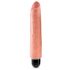 King Cock 10 Stiffy - waterdichte, levensgetrouwe vibrator (25cm) - naturel