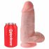 King Cock 9 Chubby - dildo met zuignap en testikels (23 cm) - huidskleurig