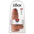 King Cock 9 Chubby - zuignap, met bal - donker natuur (23cm)